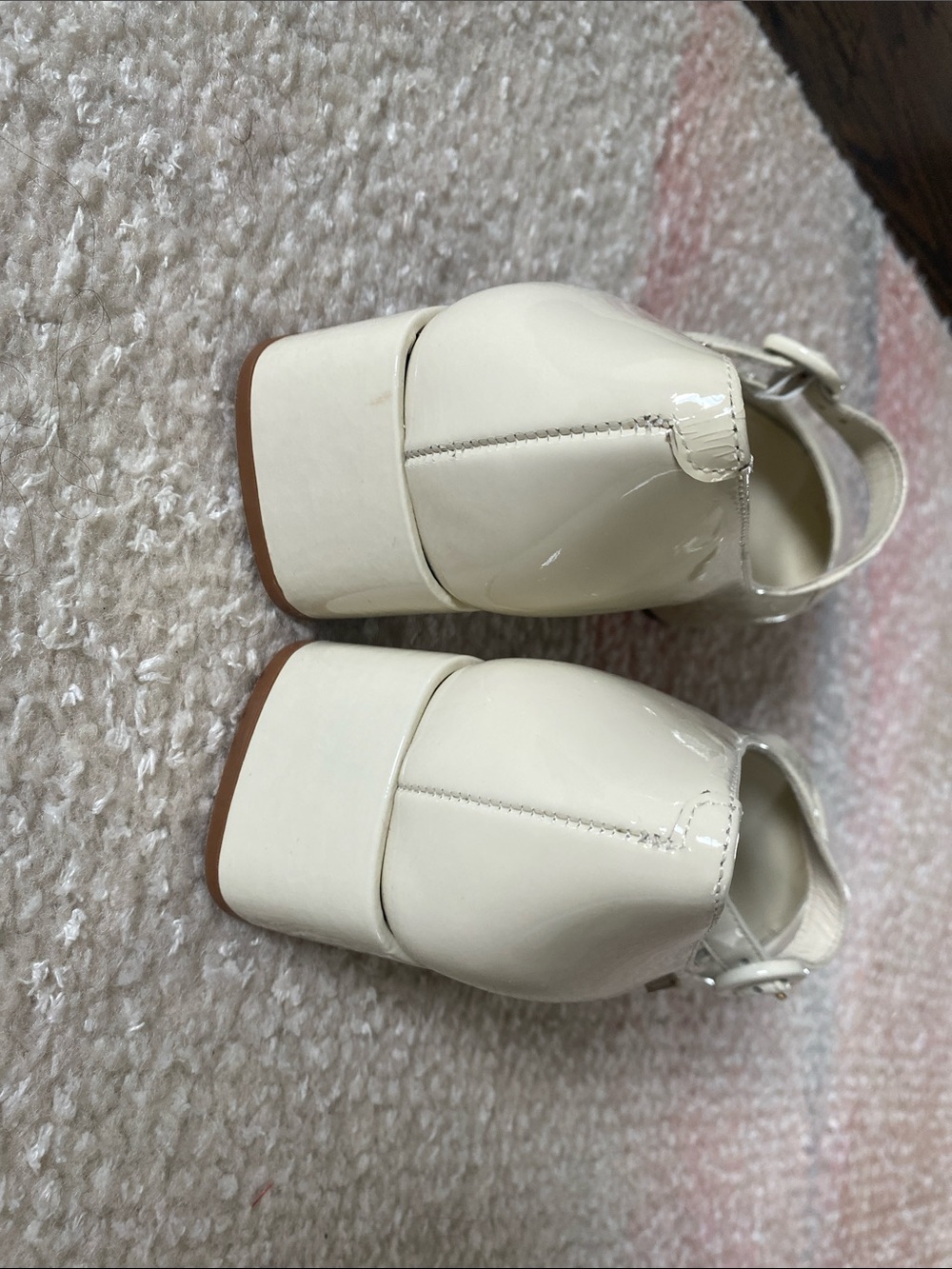 Larroudé Cream Mary Jane Pumps - Patent Leather - Picture 3 of 8